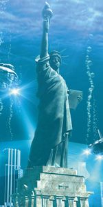 Water,Statue Of Liberty,Art,Fantasy