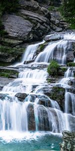 Cascada,Naturaleza,Agua,Stones,Arbusto,Las Rocas,Rocas