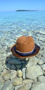 Water,Stones,Coast,Miscellanea,Miscellaneous,Hat