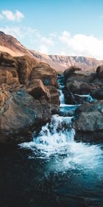 Cascada,Agua,Stones,Cielo,Las Rocas,Rocas,Naturaleza