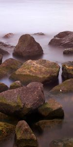 Water,Stones,Spearhead,Prick,Nature,Fog