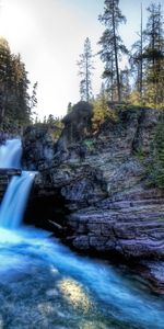 Water,Sun,Landscape,Waterfalls