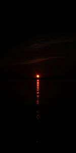 Water,Sunset,Sun,Horizon,Dark,Glare