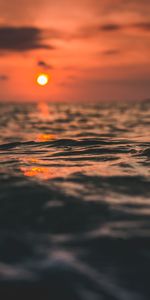 Water,Sunset,Sun,Nature,Surface,Waves