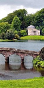 Eau,Parc,Nature,Arbres,Bâtiment,Le Parc,Construction,Pont