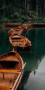 Water,Trees,Lake,Forest,Boats,Nature