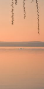 Nature,Eau,Crépuscule,Rive,Banque,Lac,Un Bateau,Bateau