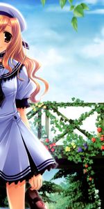 Watering,Irrigation,Hose,Garden,Greenhouse,Girl,Pretty,Smile,Anime