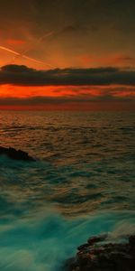 Stones,Ondas,Noche,Mar,Naturaleza