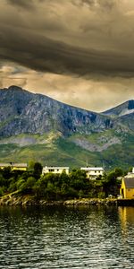 Vado,El Muelle,Noruega,Bahía,La Bahía,Naturaleza,Montañas,Muelle,Hdr