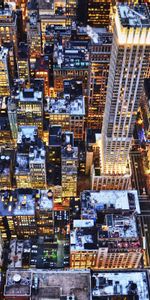 Winter,Building,Lights,Evening,Roof,Roofs,Cities,Skyscrapers,New York