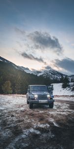 Winter,Car,Jeep,Mountains,Snow,Grey,Suv,Cars