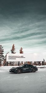 Winter,Cars,Side View,Snow,Porsche