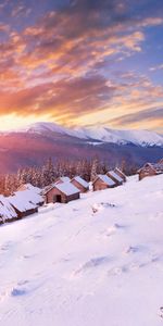 Montagnes,Hiver,Paysage