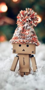 Invierno,Miscelánea,Misceláneo,Gorro,Robot De Cartón,Danboard,Gorra