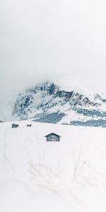 Winter,Nature,Houses,Mountains,Snow,Small Houses,Landscape