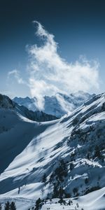 Couvert De Neige,Snowbound,Nuage,Nature,Montagnes,Neige,Hiver,Paysage