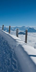 Naturaleza,Invierno,Nieve,Camino,Escalada,Sendero,Levantar,Estacas,Vinculación,Montañas