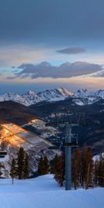 Winter,Nature,Mountains,Snow,Vertex,Cable Car,Cableway,Tops