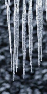 Winter,Nature,Row,Icicles,Ice,Cold