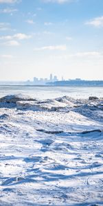 Winter,Nature,Snow,City,Horizon,Beach