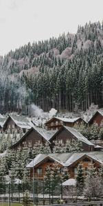 Nature,Neige,Pente,Forêt,Hiver,Maisons