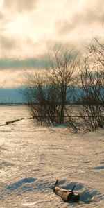 Steppe,Nord,Nature,Coucher De Soleil,Neige,Gel,Vent,Hiver,Paysage