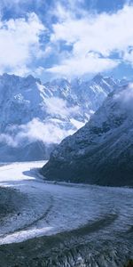 Winter,Nature,Vertex,Road,Turn,Fog,Mountains,Tops