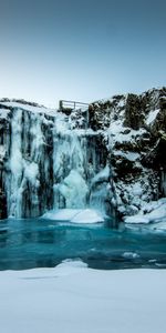 Winter,Nature,Waterfall,Frozen,Snow,Ice