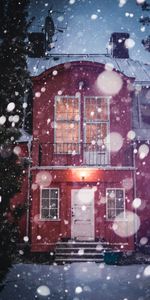 Winter,Snow,Building,Miscellanea,Miscellaneous,Snowfall,House