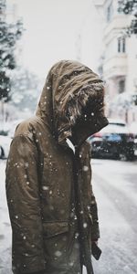 Winter,Snow,Miscellanea,Miscellaneous,Jacket,Silhouette,Hood