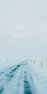 Winter,Snow,Road,Minimalism