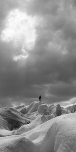 Winter,Snow,Silhouette,Miscellanea,Miscellaneous,Loneliness,Ice