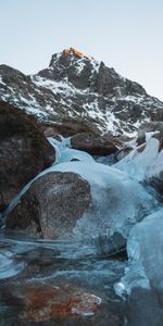 Winter,Stones,Mountain,Frost,Nature,Ice