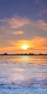 Invierno,Naturaleza,Puesta Del Sol,Hielo,Lago,Paisaje