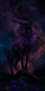 Noche,Arte,Oscuro,Lobo