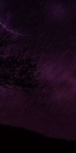 Lluvia,Noche,Oscuro,Madera,Árbol,Silueta,Soledad,Relámpago