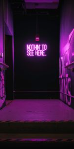 Words,Backlight,Illumination,Violet,Wall,Inscription,Purple,Neon