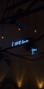 Words,Dark,Glow,Love,Neon