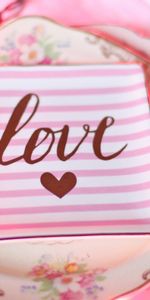 Words,Inscription,Plate,Pink,Heart,Love