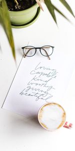 Words,Paper,Spectacles,Inscription,Cup,Text,Glasses