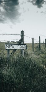 Words,Road,Fence,Inscription,Sign