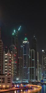 Ciudades,Rascacielos,Dubai,Muelle,Yates