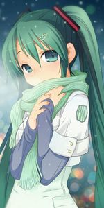 Young,Scarf,Girl,Anime