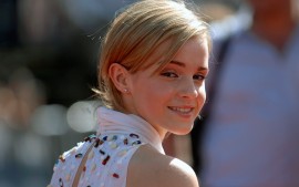 Emma Watson Smiling at a...