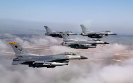 Formation of F 16 Fighting...