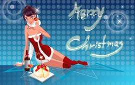Intimate Christmas Vector Babe