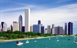 Lake Michigan Chicago Skyline